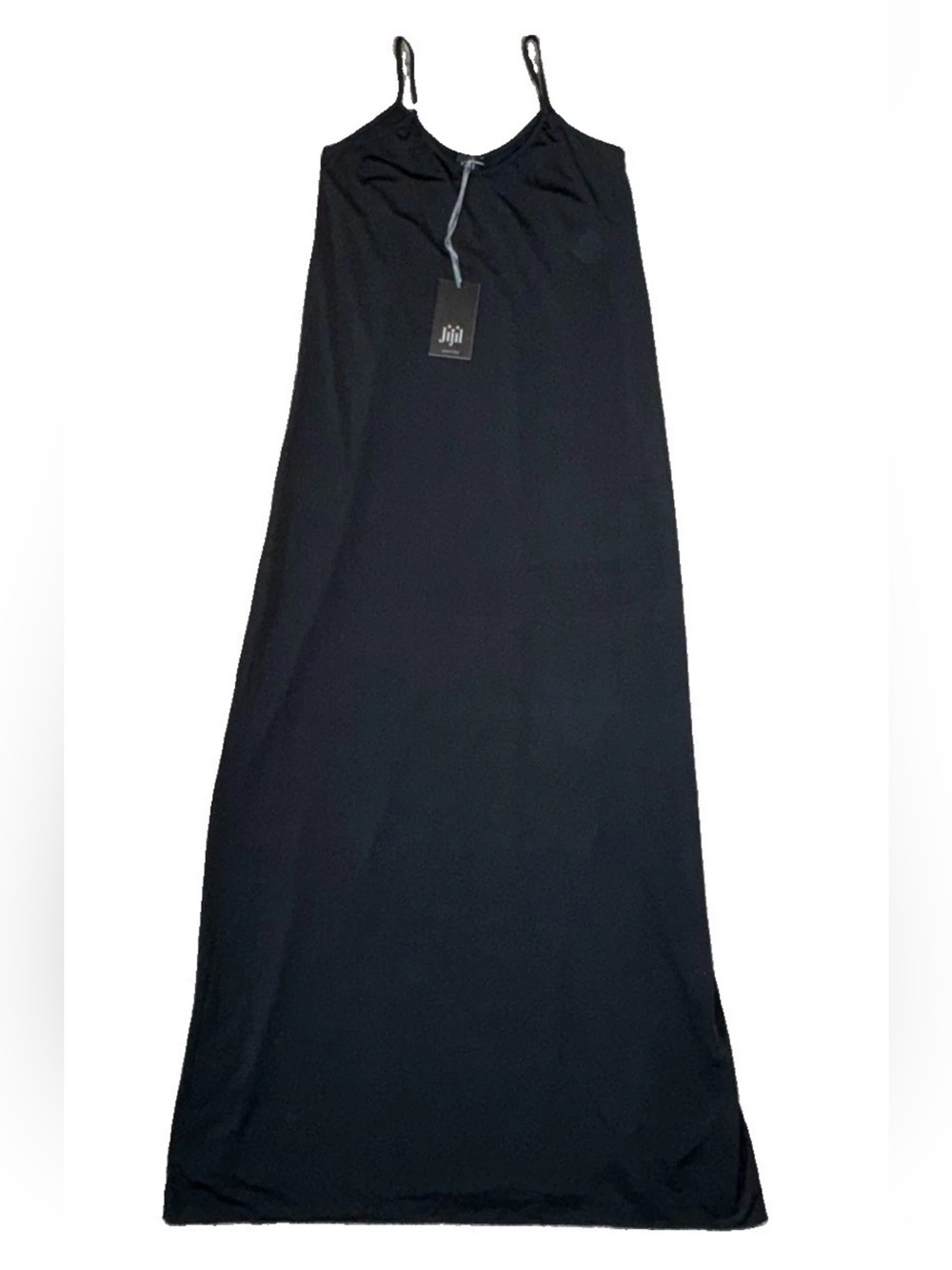 Jijil Couture Black Maxi Dress Size 38 US 2 Spaghetti Strap NWT $430 Designer - Picture 3 of 12